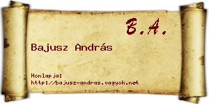 Bajusz András névjegykártya