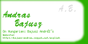 andras bajusz business card